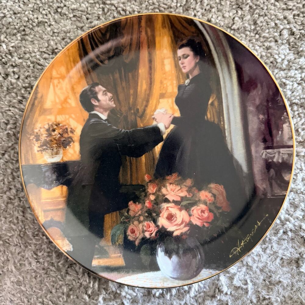 "The Proposal" Plate Gone with the Wind Series W.L. George